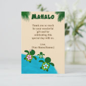 Honu Baby BOY Zee TURTLE Bedankt FLAT Blauw #281 (Staand voorkant)