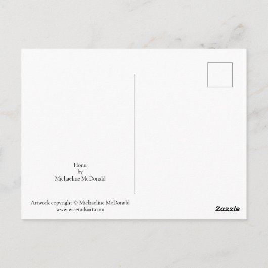 Honu Briefkaart (Achterkant)