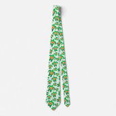 Honu Green Zee Turtles Hibiscus Flowers Stropdas (Voorkant)