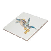 Honu (Groene Zee schildpad) Tegeltje (Zijkant)