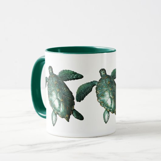 Honu - Groene Zee Turtle Mok (Voorkant links)