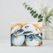 Honu Hatchling Eggs (groene Zee schildpad) Briefkaart (Staand voorkant)