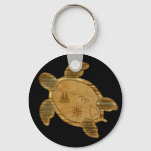 Honu Hawaiian Map Sleutelhanger