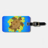 Honu Hawaiian Nautical Map Bagagelabel (Voorkant horizontaal)