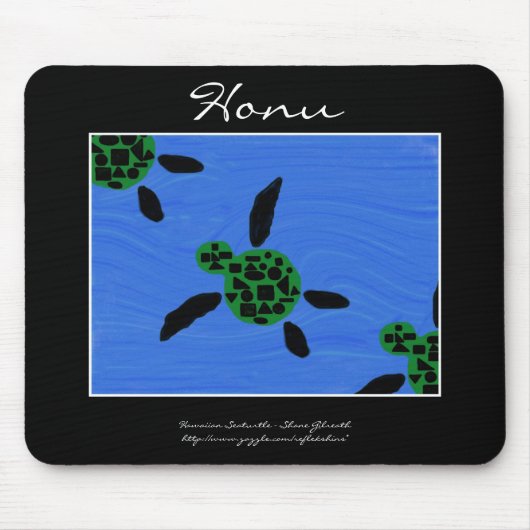 Honu Hawaiian Seaturtle Mousepad Muismat (Voorkant)