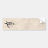 Honu Hawaiian Zee Turtle on Parchment Bumpersticker (Voorkant)