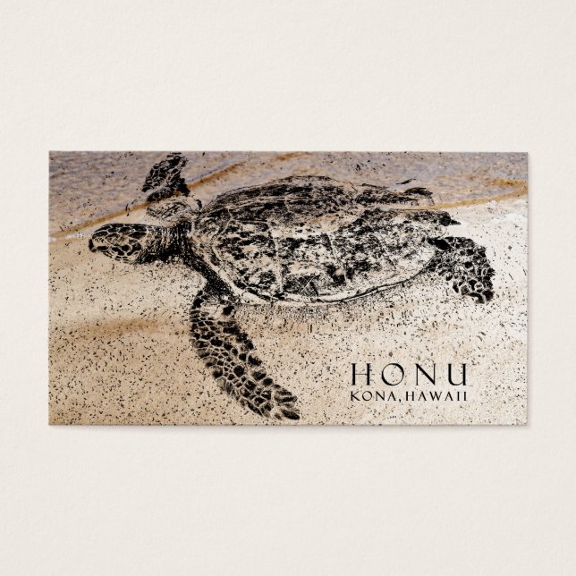 Honu - Hawaiian Zee Turtle Visitekaartje (Voorkant)