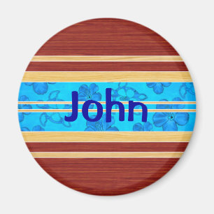 Honu Hawiian Fake Wood Surfboard Magneet