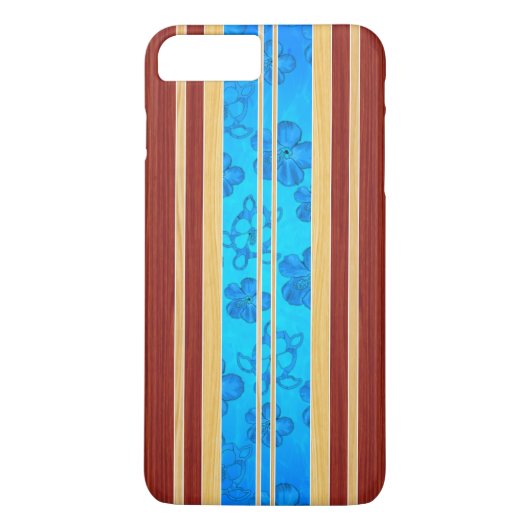 Honu Hawiian Faux Wood Surfboard Case-Mate iPhone Case (Achterkant)