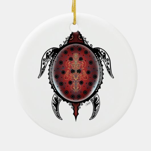 Honu Keramisch Ornament (Achterkant)