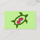Honu met visitekaartjes van hibiscus bloemen (Achterkant)