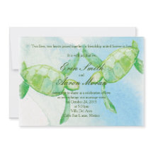 Honu Pair Wedding Invitation
