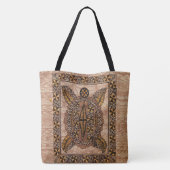 Honu Primitive Hawaiian Tattoo Tapa Beach tas (Achterkant)