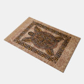 Honu Primitive Hawaiian Tattoo Tapa Deurmat (Schuin)