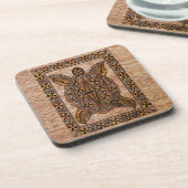 Honu Primitive Hawaiian Tattoo Tapa Drankjes Onderzetter (Linkerzijde)