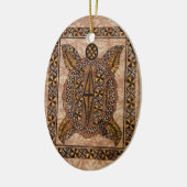 Honu Primitive Hawaiian Tattoo Tapa Keramisch Ornament (Links)