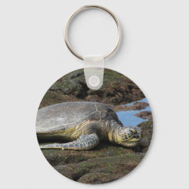 Honu Resting on the Warm Rocks Sleutelhanger
