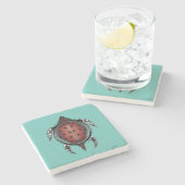 Honu Stenen Onderzetter (Zijkant)