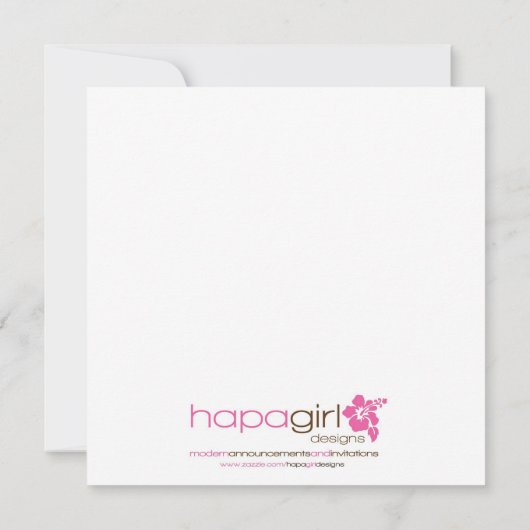 Honu Swirls met uitnodiging tot Baby shower van ge (Achterkant)