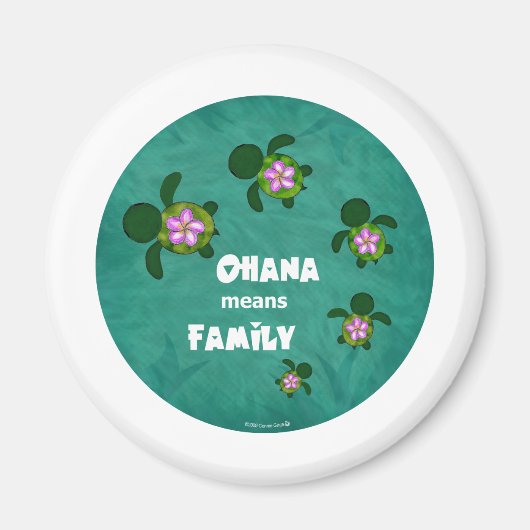 Honu Zee Familie_cirkel Magneet (Voorkant)