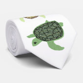 Honu zee schildpad derde lijn omhoog stropdas (Opgerold)
