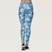 Honu Zee Turtle Hawaiian Aloha Indigo Blue Leggings (Achterkant)
