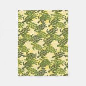 Honu Zee Turtle Hawaiian Aloha - Olive Fleece Deken (Voorkant)