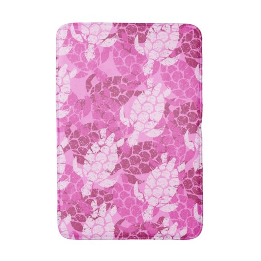 Honu Zee Turtle Hawaiian Aloha Pink Badmat (Voorkant Verticaal)