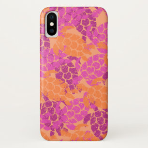 Honu Zee Turtle Hawaiian Aloha Pink iPhone X Hoesje