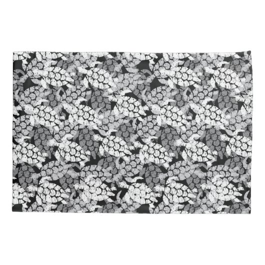 Honu Zee Turtle Hawaiian Aloha Reversible Black Kussensloop (Achterkant)