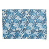 Honu Zee Turtle Hawaiian Aloha Reversible Indigo Kussensloop (Voorkant)
