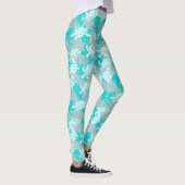 Honu Zee Turtle Hawaiian Aloha Seafoam Leggings (Rechts)