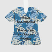 Honu Zee Turtle Hawaiian Aloha Shirt Ornament (achterkant)