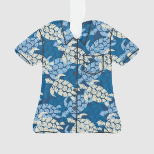 Honu Zee Turtle Hawaiian Aloha Shirt Ornament