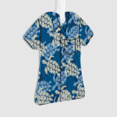 Honu Zee Turtle Hawaiian Aloha Shirt Ornament (voorkant)