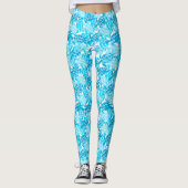 Honu Zee Turtle Hawaiian Aloha Turquoise Leggings (Voorkant)