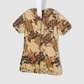 Honu Zee Turtle Hawaiian Faux Wood Aloha Shirt Ornament (voorkant)