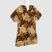 Honu Zee Turtle Hawaiian Faux Wood Aloha Shirt Ornament (voorkant)