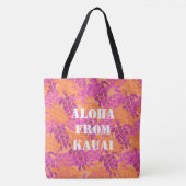 Honu Zee Turtle Hawaiian Monogram Aloha Beach Bag Tote Bag (Voorkant)