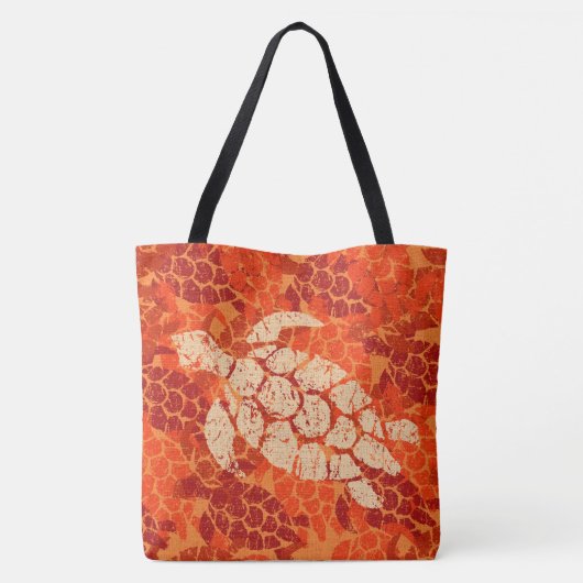 Honu Zee Turtle Hawaiian Relax Reversible BeachBag Tote Bag (Achterkant)
