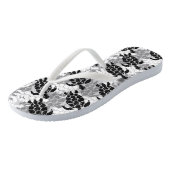 Honu Zee Turtle Hawaiian Tapa Black Teenslippers (Schuin)