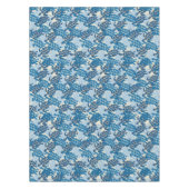 Honu Zee Turtle Hawaiian Tapa - Indigo Tafelkleed (Voorkant)