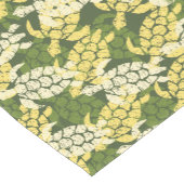 Honu Zee Turtle Hawaiian Tapa-Olive Korte Tafelloper (Hoek)