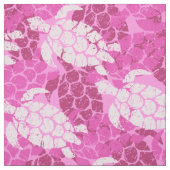 Honu Zee Turtle Hawaiian Tapa - Roze Stof (Swatch)