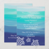 Honu Zee Turtles Couples Baby shower Kaart (Voorkant / Achterkant)