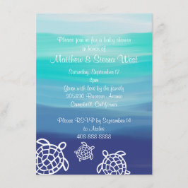 Honu Zee Turtles Couples Baby shower Kaart