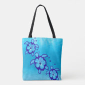 Honu Zee Turtles Flowers Tote Bag (Achterkant)