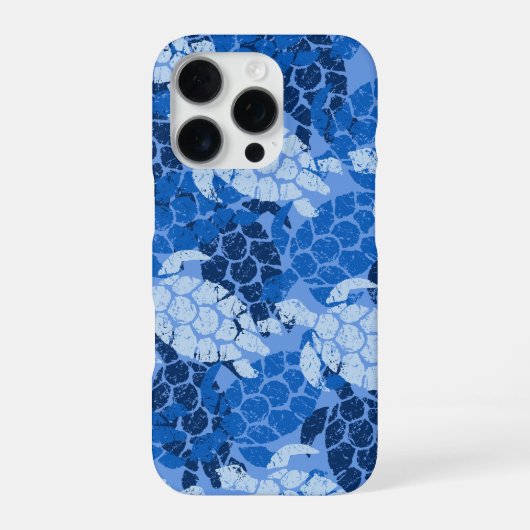 Honu Zeeschildpad Hawaiaanse Aloha Blauw iPhone Hoesje (Achterkant)