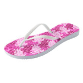 Honu Zeeschildpad Hawaiaanse Tapa Roze Teenslippers (Schuin)