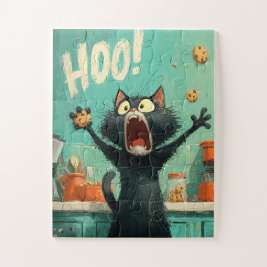 HOO! Cookie Cat – Grappige Keuken Puzzel (Verticaal)